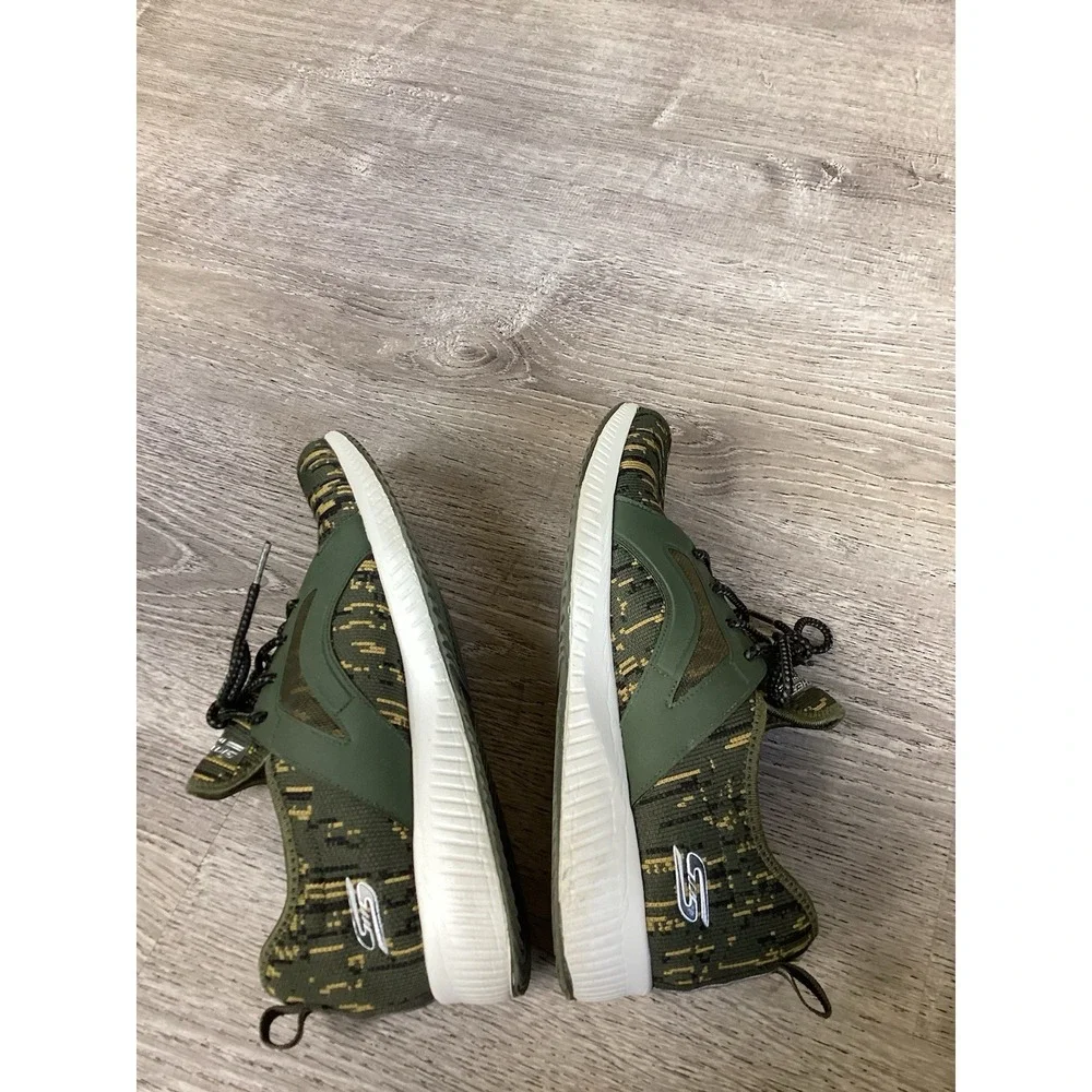 BOBS by Skechers Shoes Sneakers Womens Size 9.5 Green Lace Up Memory Foam 31363